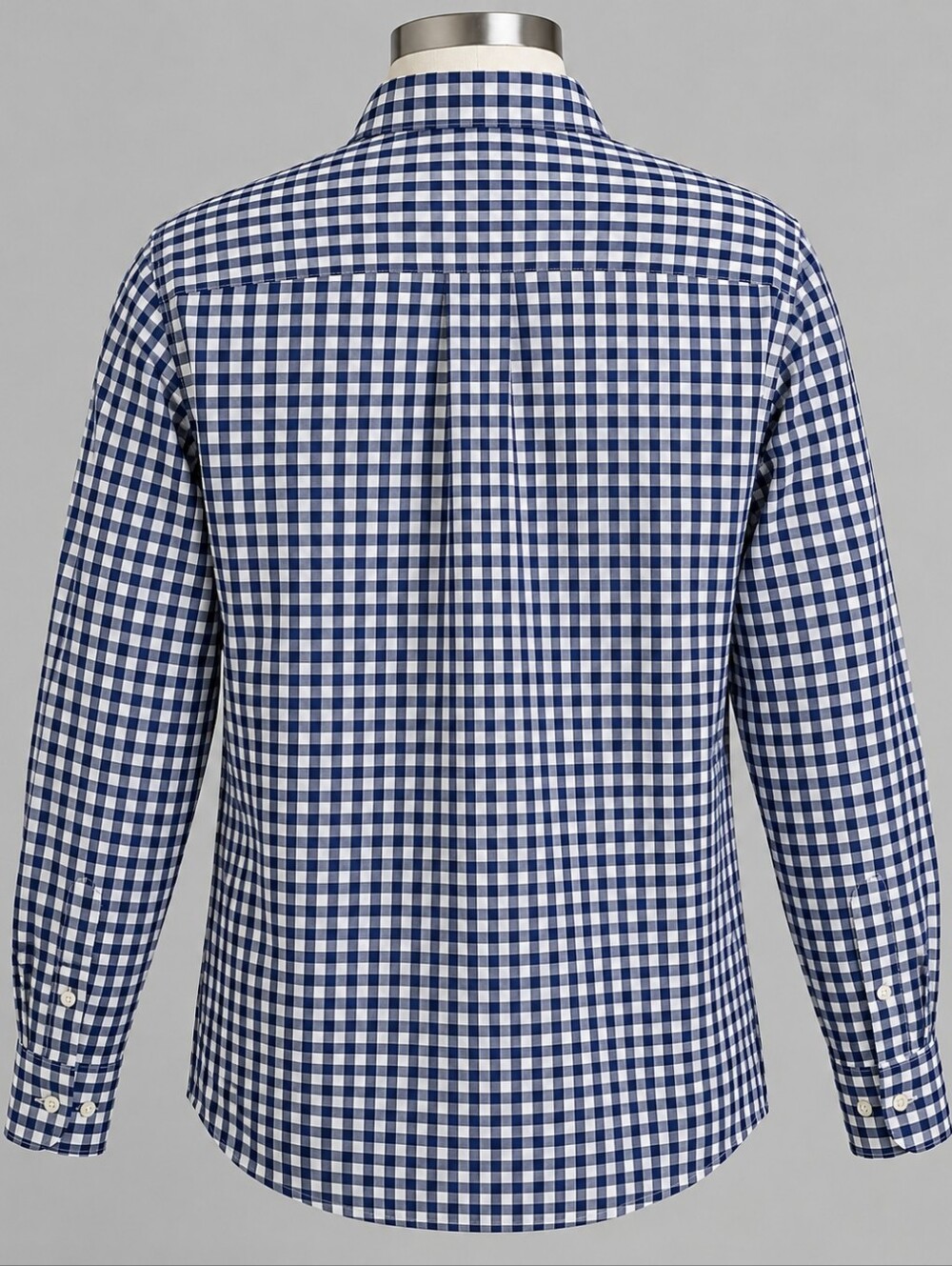 Bonobos Navy & White Gingham Slim Button-Down Shirt XXL - Picture 2 of 8